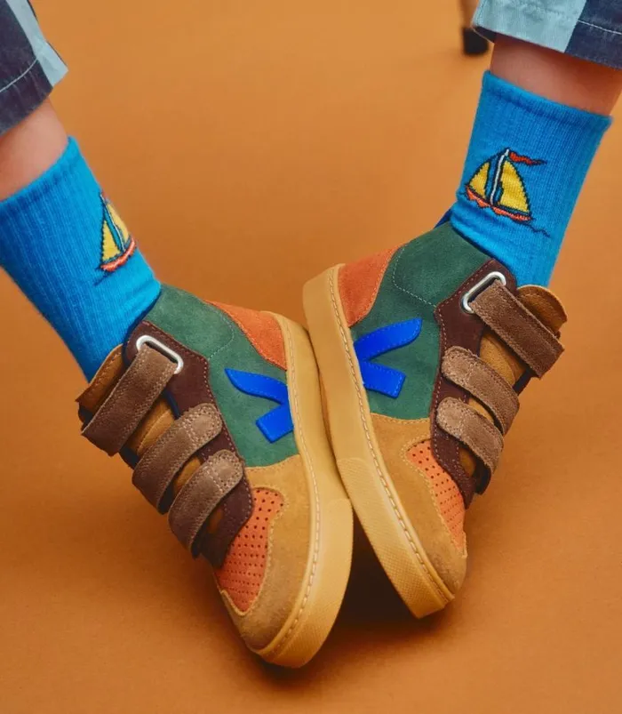 VEJA Mid Kids V10 MID SUEDE MULTICO MUD PAROS