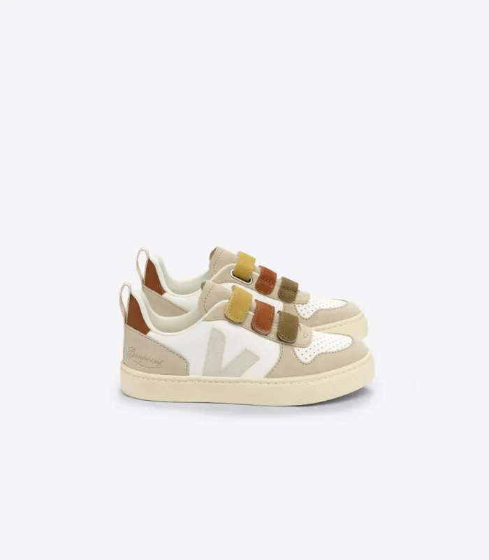 VEJA V10 Kids V10 LEATHER VEJA X BONPOINT MULTICO ALMOND