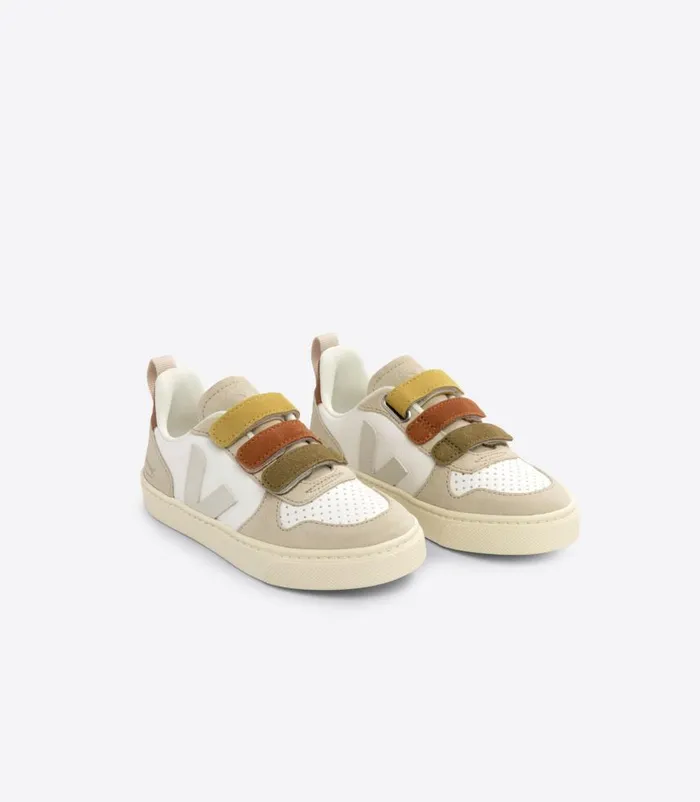 VEJA V10 Kids V10 LEATHER VEJA X BONPOINT MULTICO ALMOND