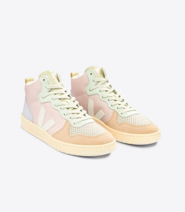VEJA V15 Women V15 LEATHER PETALE WHITE MULTICO