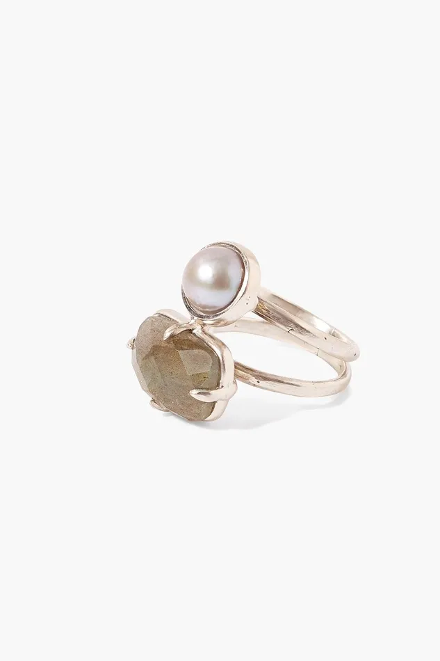 Venus Stacked Ring Labradorite Women Chan Luu Rings