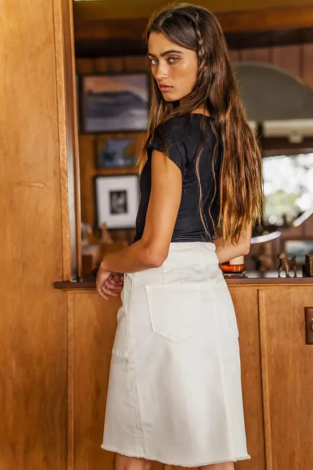 Verity Skirt In Cream Cream Women Bohme Skirts