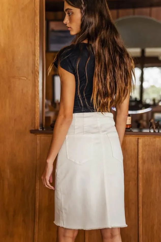 Verity Skirt In Cream Cream Women Bohme Skirts