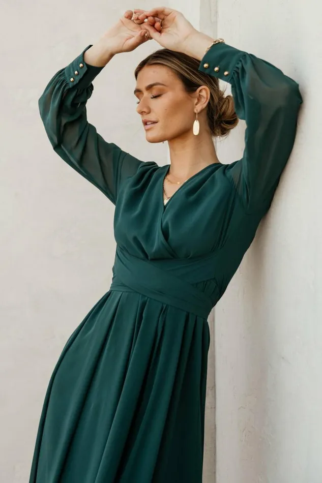 Veronica Maxi Dress In Emerald 8211 FINAL SALE Emerald Women Bohme Dresses