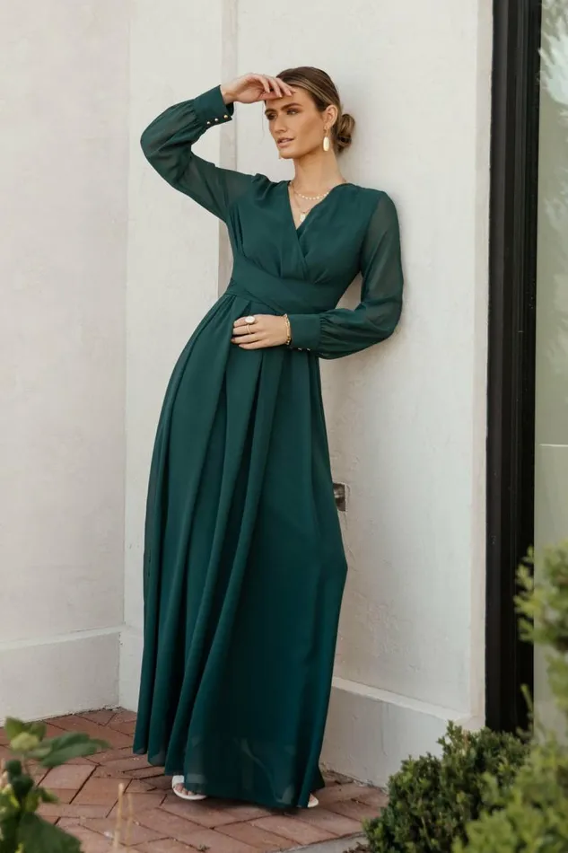 Veronica Maxi Dress In Emerald 8211 FINAL SALE Emerald Women Bohme Dresses