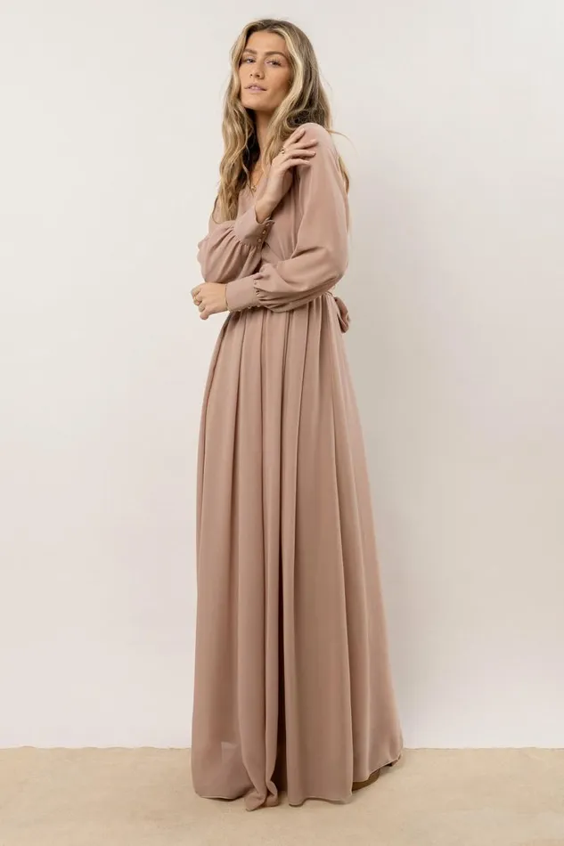 Veronica Maxi Dress In Taupe 8211 FINAL SALE Taupe Women Bohme Dresses