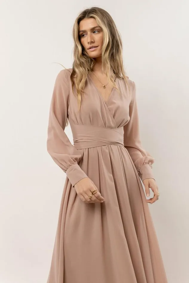 Veronica Maxi Dress In Taupe 8211 FINAL SALE Taupe Women Bohme Dresses