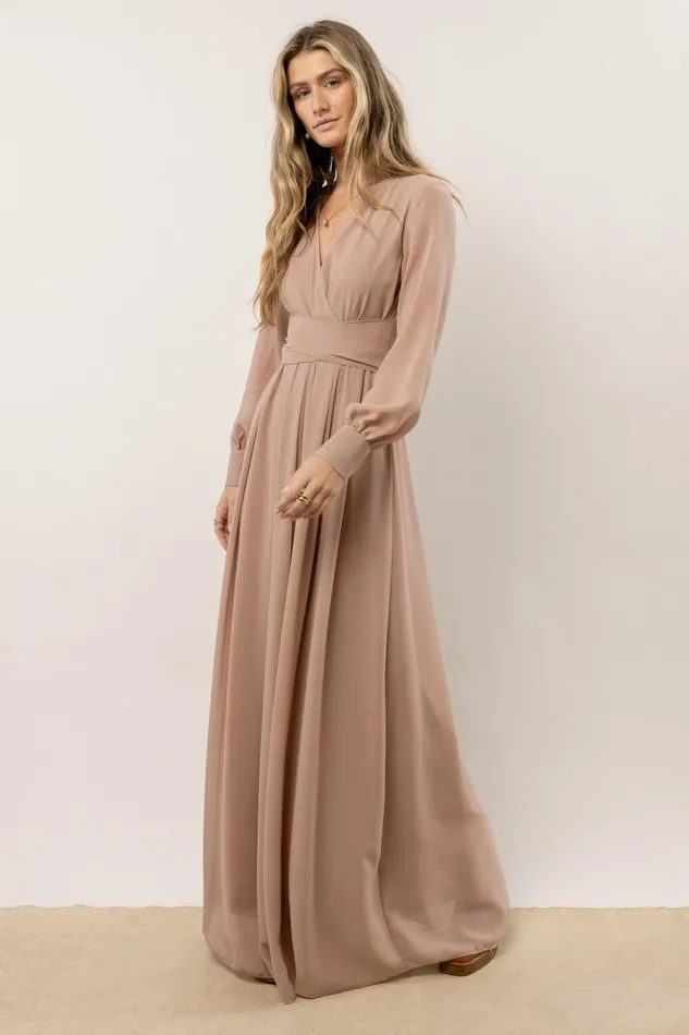Veronica Maxi Dress In Taupe 8211 FINAL SALE Taupe Women Bohme Dresses