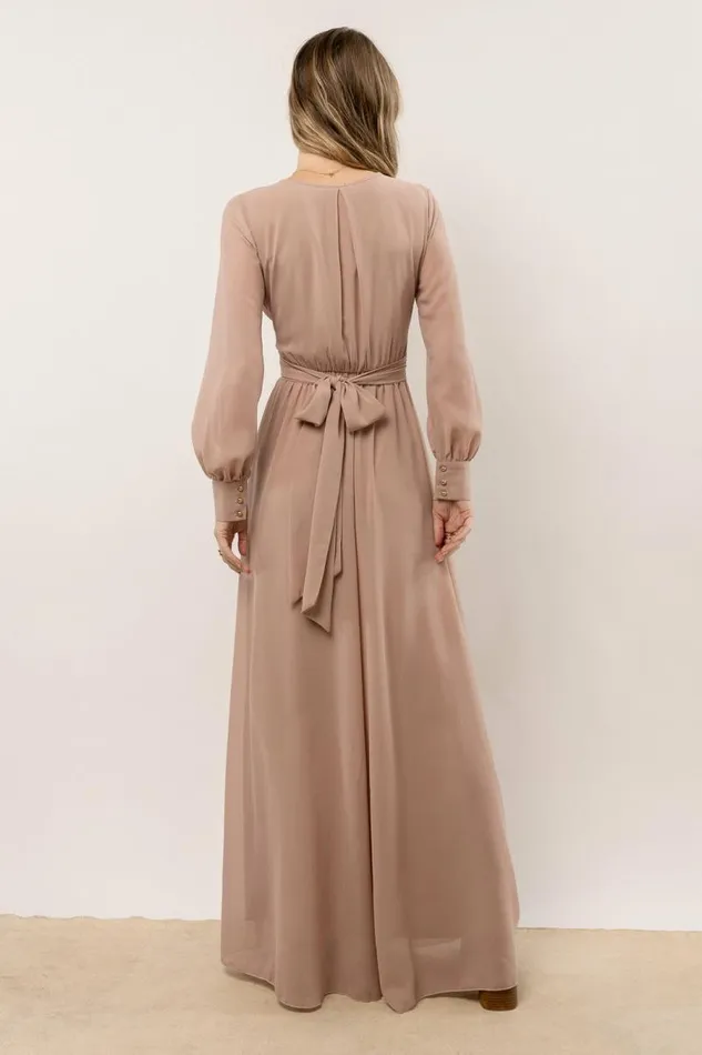 Veronica Maxi Dress In Taupe 8211 FINAL SALE Taupe Women Bohme Dresses