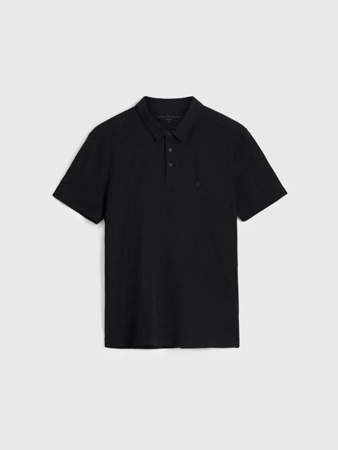 VICTOR POLO Black Clothing John Varvatos Polos