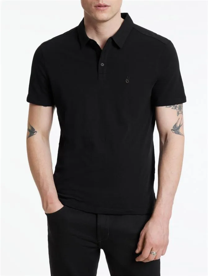 VICTOR POLO Black Clothing John Varvatos Polos