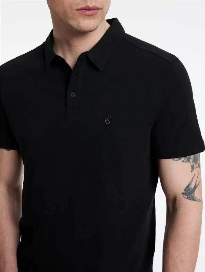 VICTOR POLO Black Clothing John Varvatos Polos