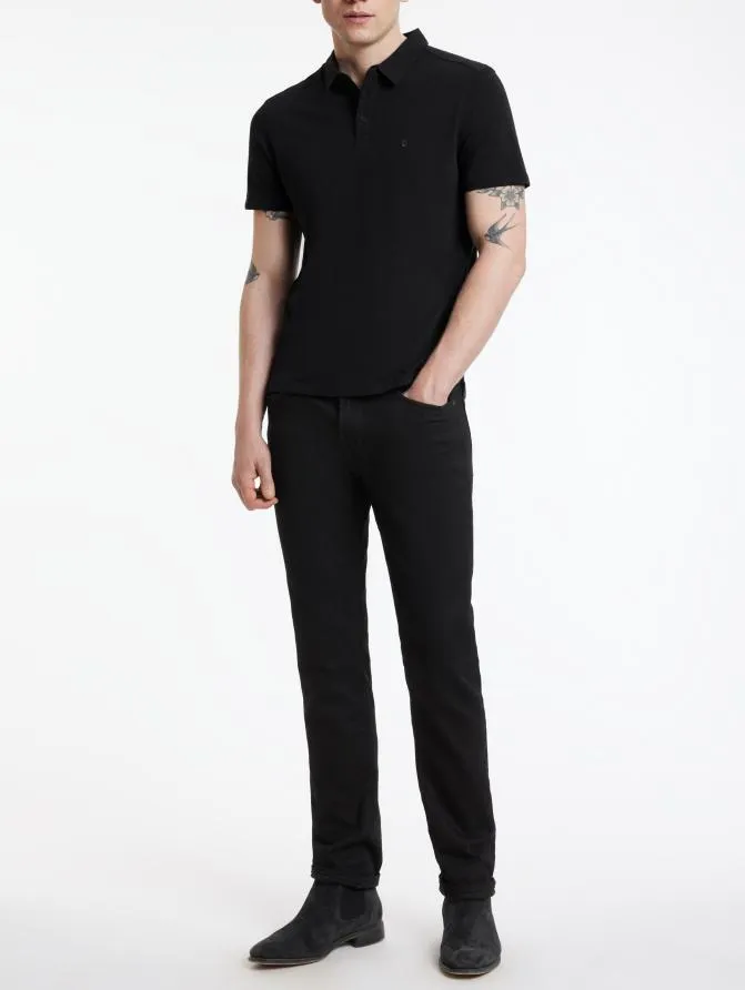 VICTOR POLO Black Clothing John Varvatos Polos