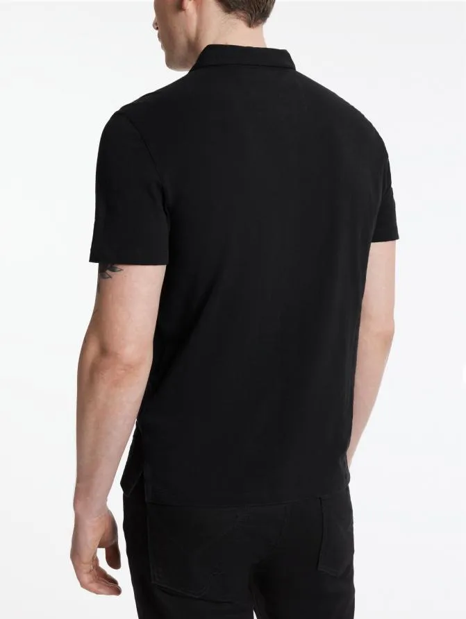 VICTOR POLO Black Clothing John Varvatos Polos
