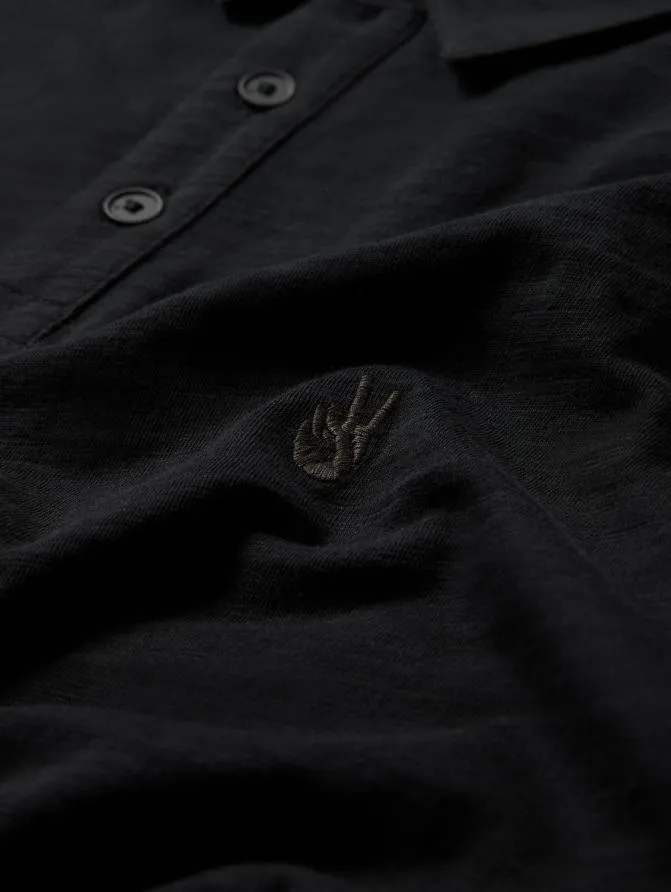 VICTOR POLO Black Clothing John Varvatos Polos