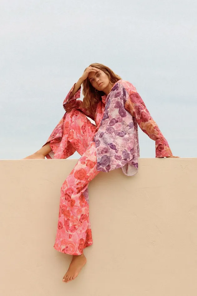 Vision Relaxed Pant Kaleidoscopic Rose Women Aje Pants