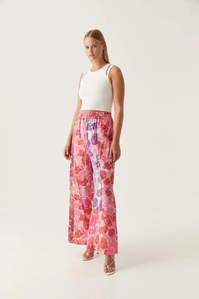 Vision Relaxed Pant Kaleidoscopic Rose Women Aje Pants