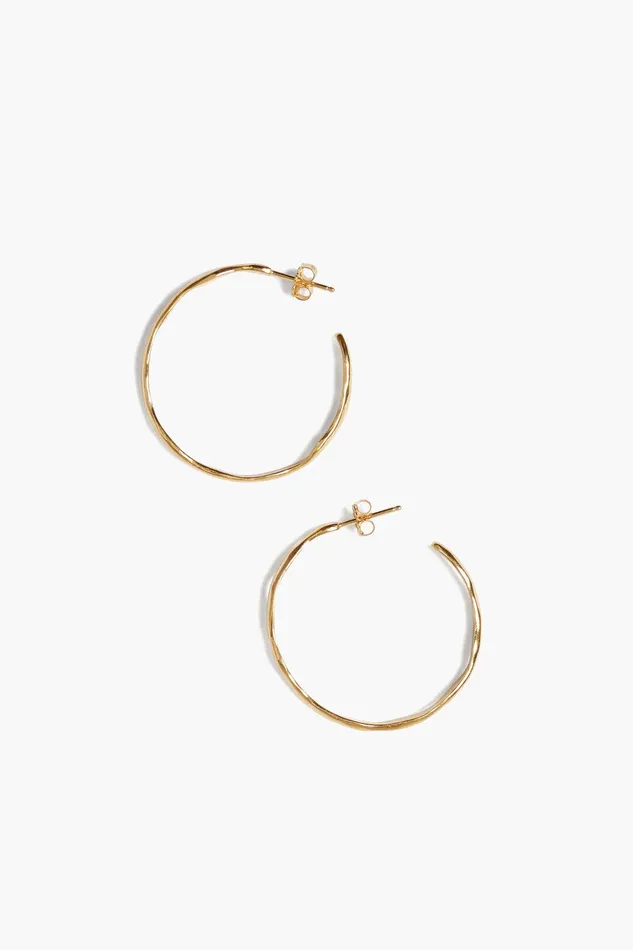 Wave Hoop Earrings Yellow Gold Women Chan Luu Earrings
