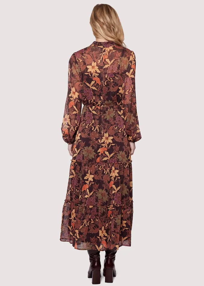 Wild Bergamot LS Maxi Dress Burgundy Women Lost Wander Dresses