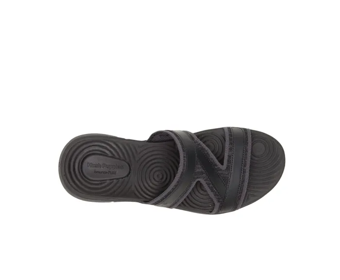 Willa Knit Slide Black Knit Sandals Hush Puppies Women