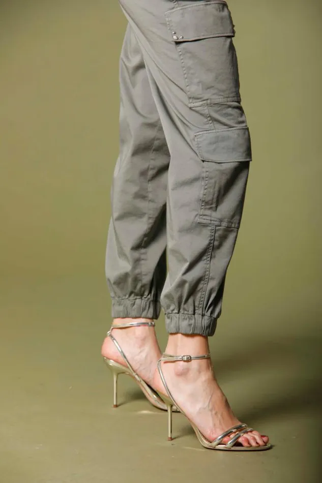 Woman Evita Cargo Cargo Pants In Gabardine With Details Curvy Mason039s Pants