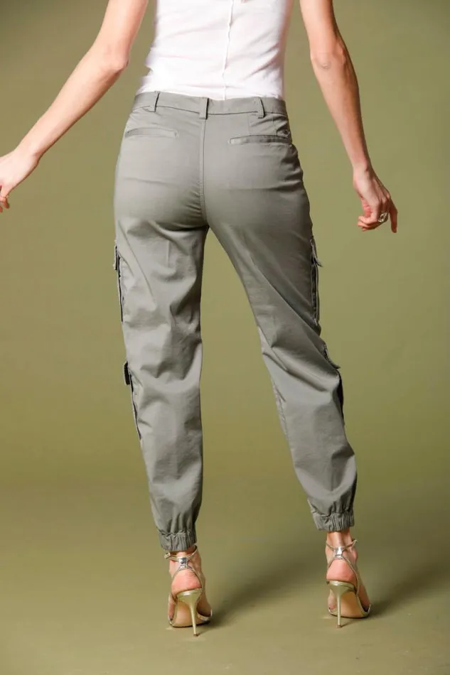 Woman Evita Cargo Cargo Pants In Gabardine With Details Curvy Mason039s Pants