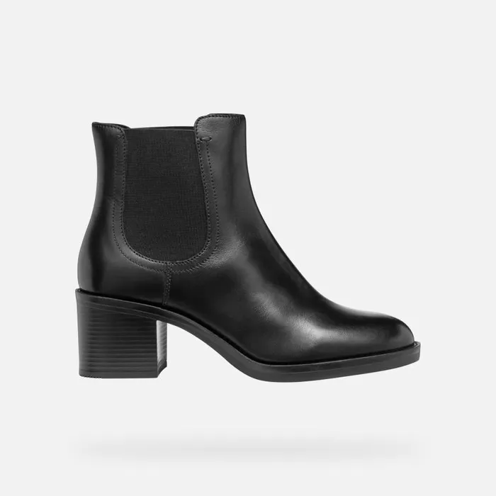 Woman Geox Ankle Boots SERILDA 60 WOMAN Black Medium Heel Ankle Boots Black