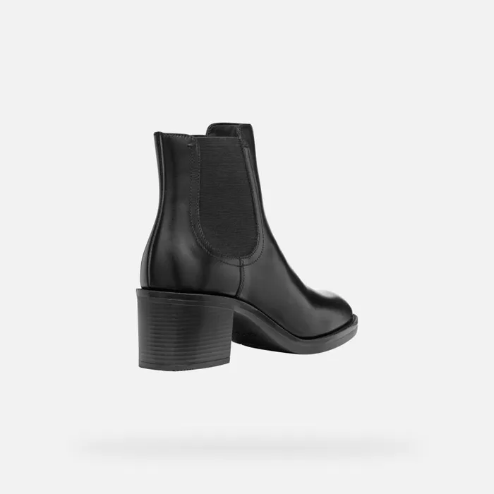 Woman Geox Ankle Boots SERILDA 60 WOMAN Black Medium Heel Ankle Boots Black