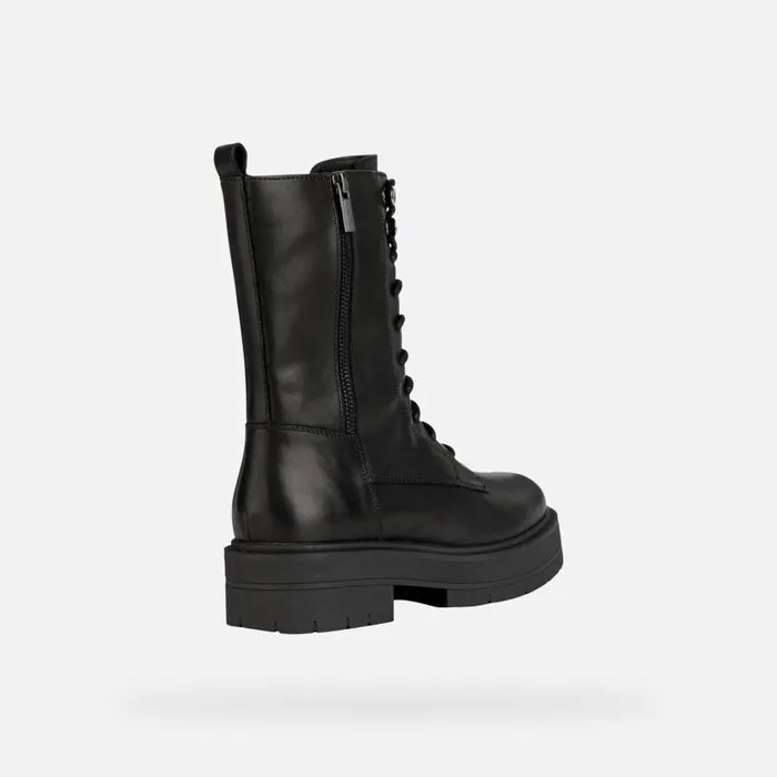 Woman Geox Ankle Boots SPHERICA EC7 WOMAN Black Combat Boots Black