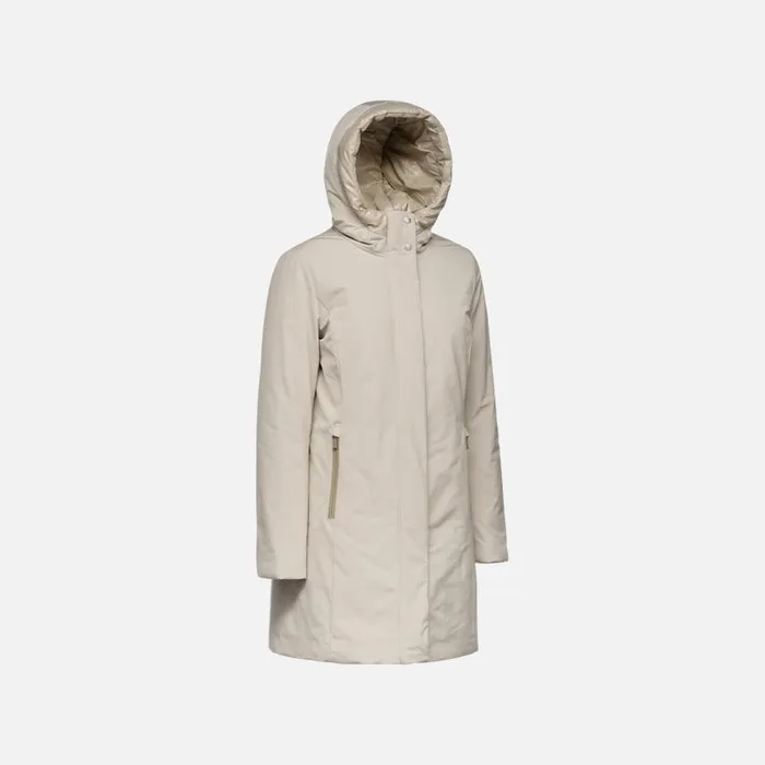Woman Geox Jackets SPHERICA WOMAN String Long Parka String
