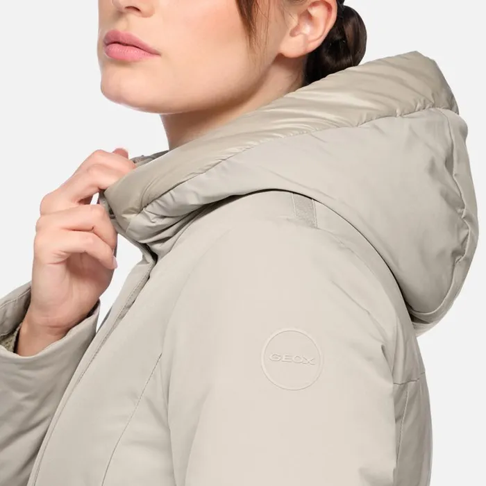 Woman Geox Jackets SPHERICA WOMAN String Long Parka String