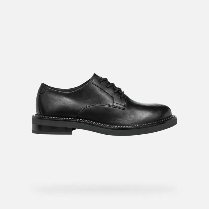 Woman Geox Lace Ups And Brogues SERILDA WOMAN Black Laceup Shoes Black