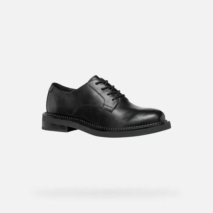 Woman Geox Lace Ups And Brogues SERILDA WOMAN Black Laceup Shoes Black
