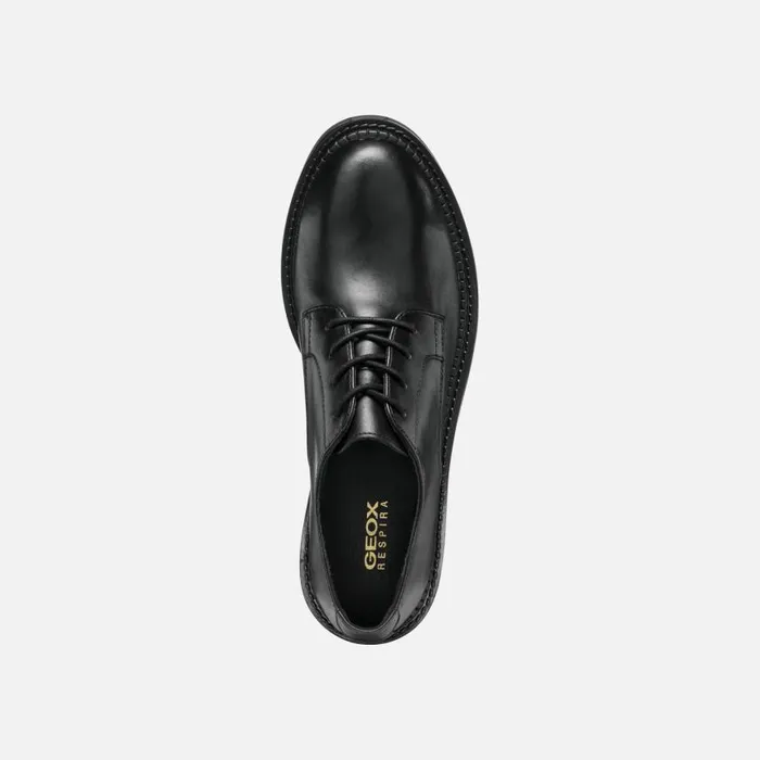 Woman Geox Lace Ups And Brogues SERILDA WOMAN Black Laceup Shoes Black