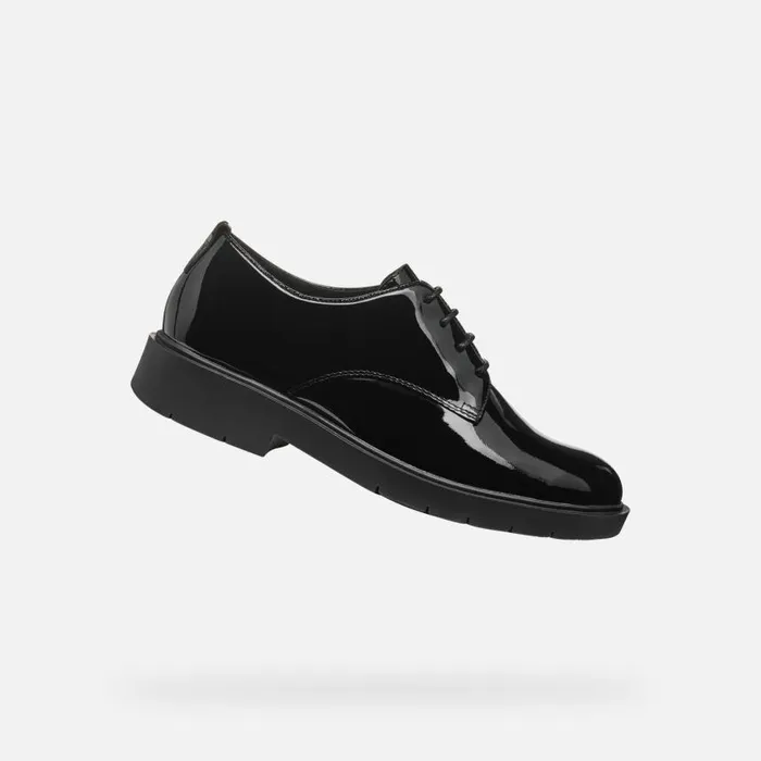 Woman Geox Lace Ups And Brogues SPHERICA EC1 WOMAN Black Laceup Shoes Black