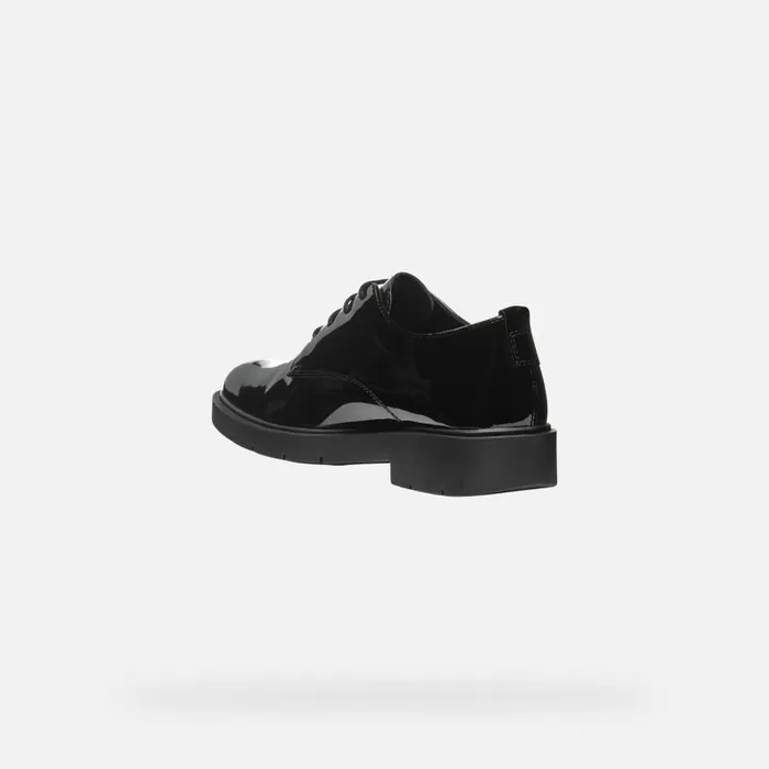 Woman Geox Lace Ups And Brogues SPHERICA EC1 WOMAN Black Laceup Shoes Black