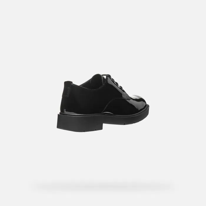 Woman Geox Lace Ups And Brogues SPHERICA EC1 WOMAN Black Laceup Shoes Black