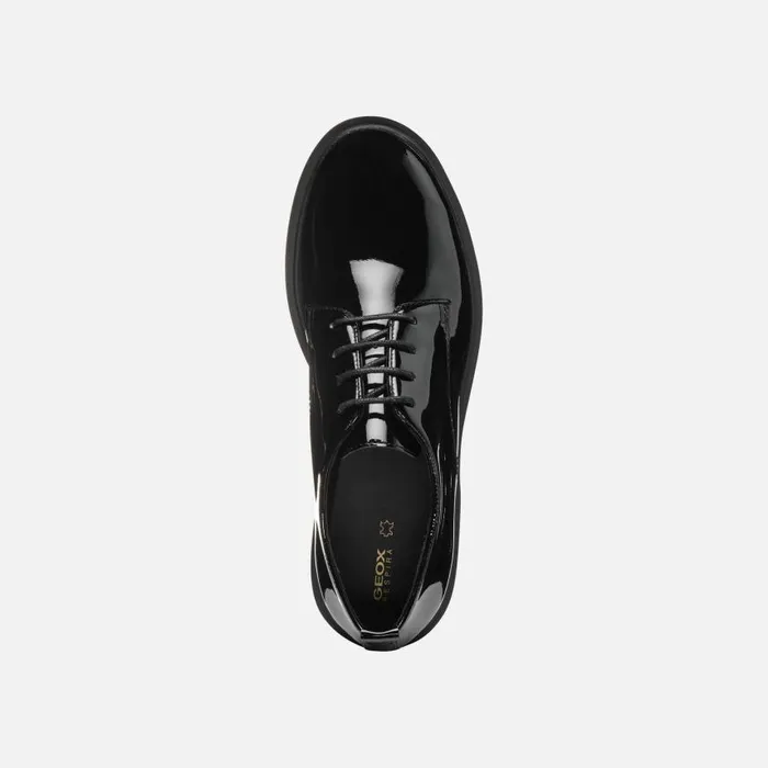 Woman Geox Lace Ups And Brogues SPHERICA EC1 WOMAN Black Laceup Shoes Black