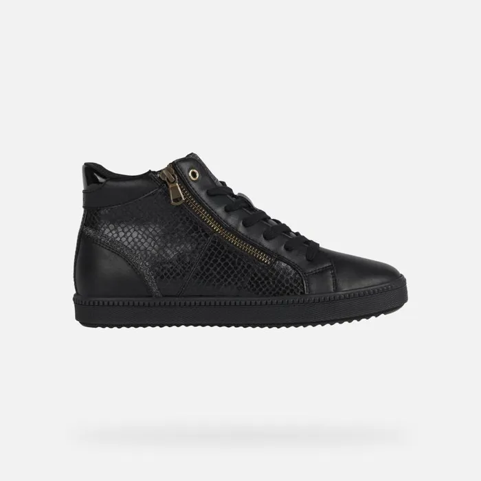 Woman Geox Sneakers BLOMIEE B High Top Sneakers Black Woman Geox Black