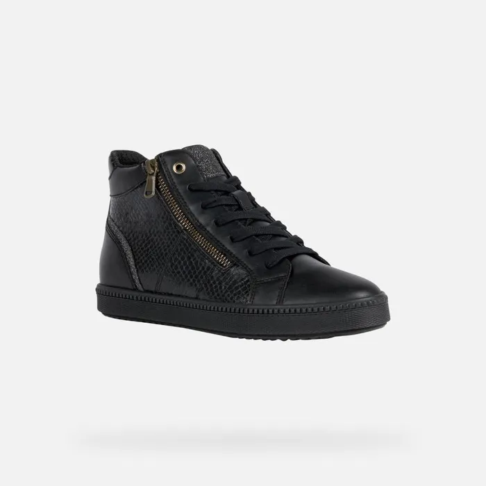 Woman Geox Sneakers BLOMIEE B High Top Sneakers Black Woman Geox Black