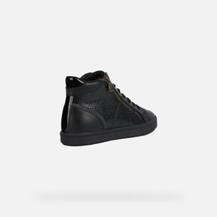 Woman Geox Sneakers BLOMIEE B High Top Sneakers Black Woman Geox Black