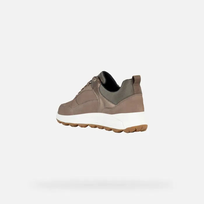 Woman Geox Sneakers SPHERICA 4X4 B ABX Waterproof Shoes Taupe Woman Geox Dark Taupelead
