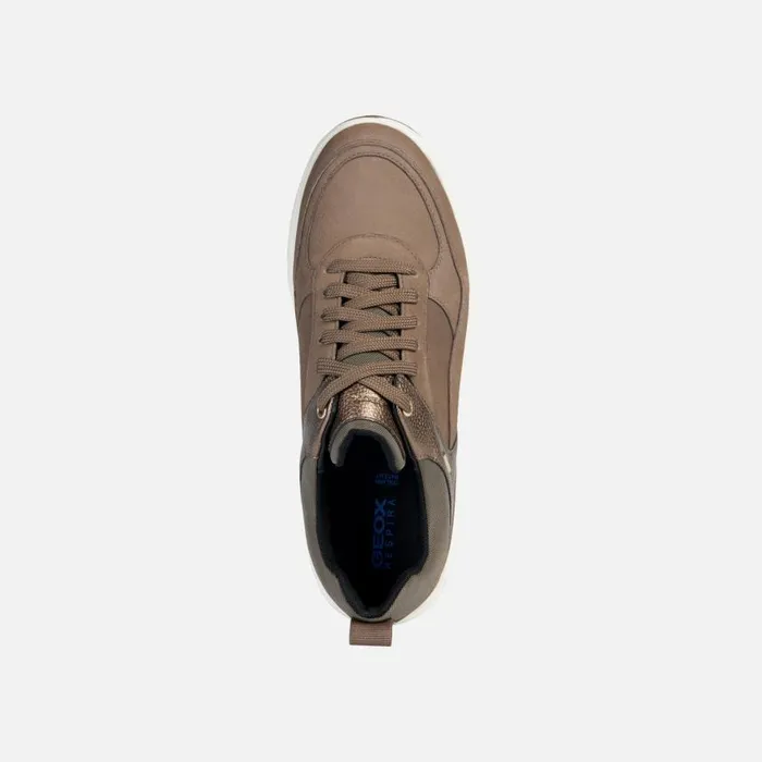 Woman Geox Sneakers SPHERICA 4X4 B ABX Waterproof Shoes Taupe Woman Geox Dark Taupelead