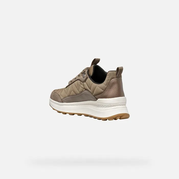 Woman Geox Sneakers SPHERICA ACTIF X2 ABX WOMAN Taupe Waterproof Trainers Taupe
