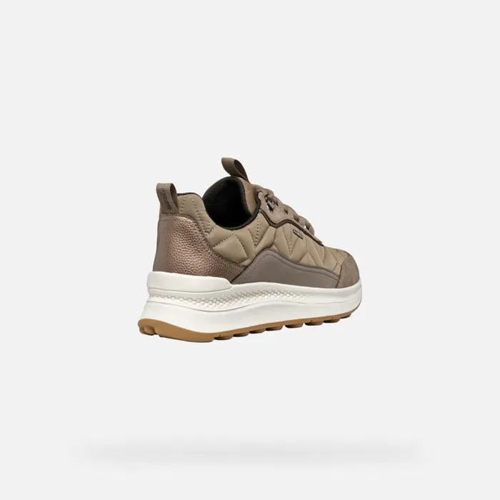 Woman Geox Sneakers SPHERICA ACTIF X2 ABX WOMAN Taupe Waterproof Trainers Taupe