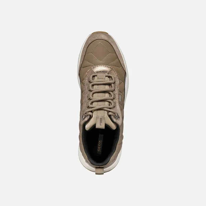Woman Geox Sneakers SPHERICA ACTIF X2 ABX WOMAN Taupe Waterproof Trainers Taupe