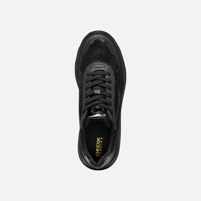 Woman Geox Sneakers SPHERICA EC13 WOMAN Black Wedge Sneakers Black