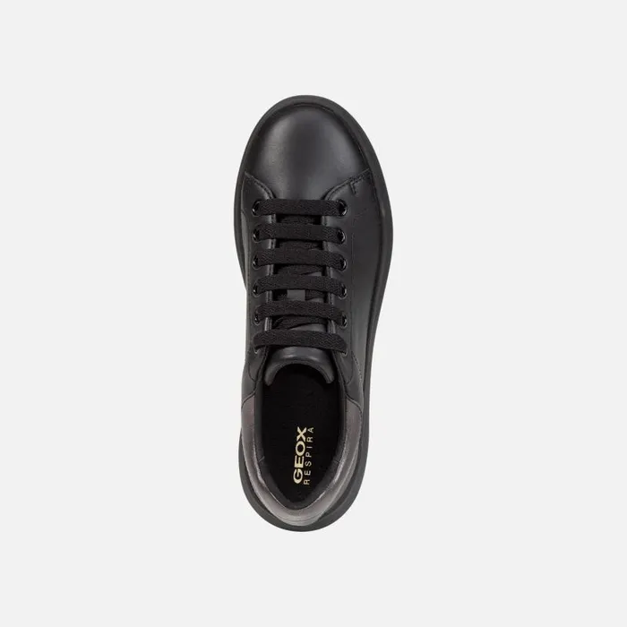 Woman Geox Sneakers SPHERICA EC41 WOMAN BlackGun Low Top Sneakers Blackgun
