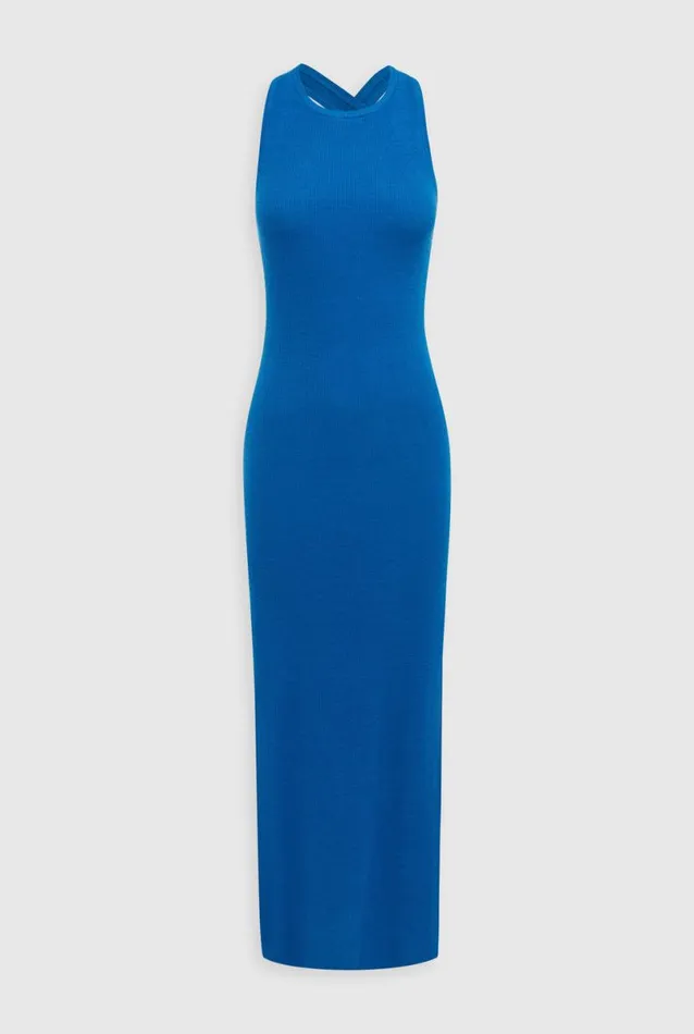 Woman Venroy Dresses Linen Knitted Cross Back Dress