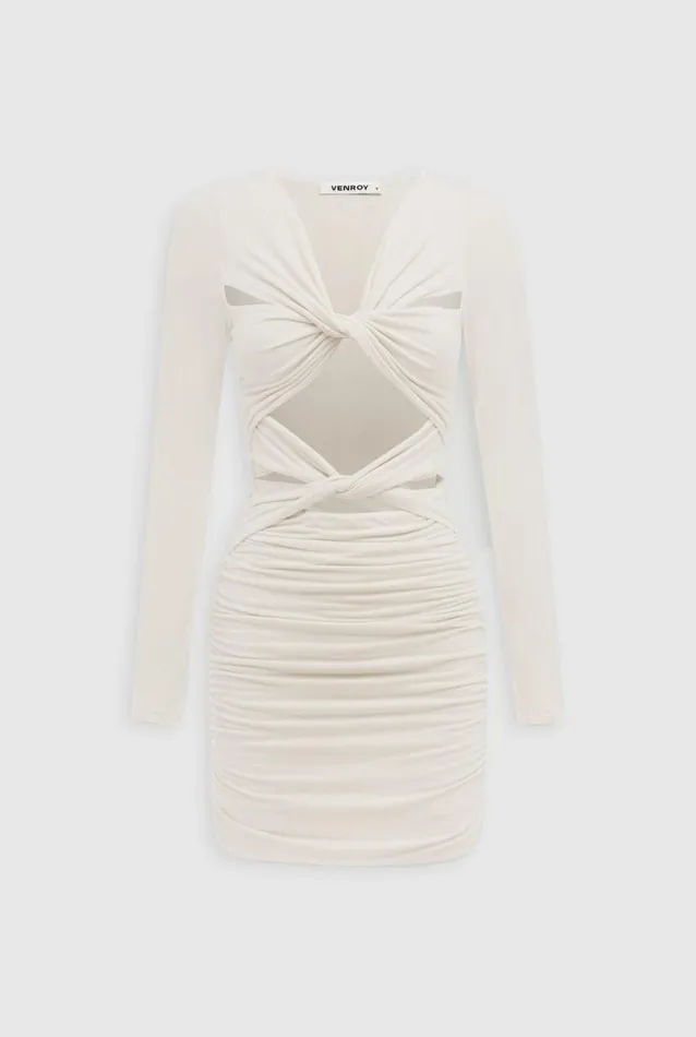 Woman Venroy Dresses Long Sleeve Jersey Mini Dress